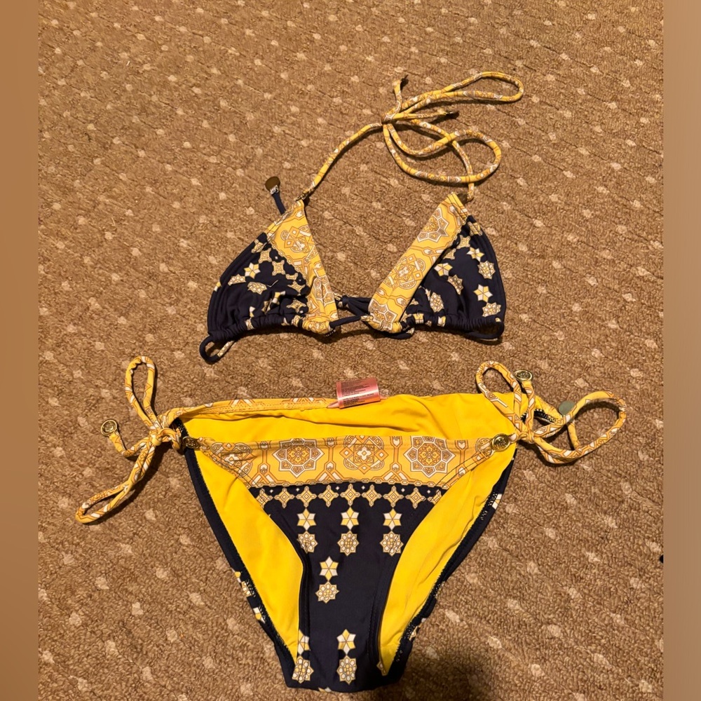 Vintage Juicy Couture Bikini Set with gold hardware